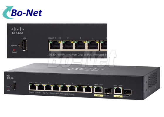 Durable Used Cisco Switches , Gigabit POE Managed Switch SG350-10MP-K9-CN SG350-10MP