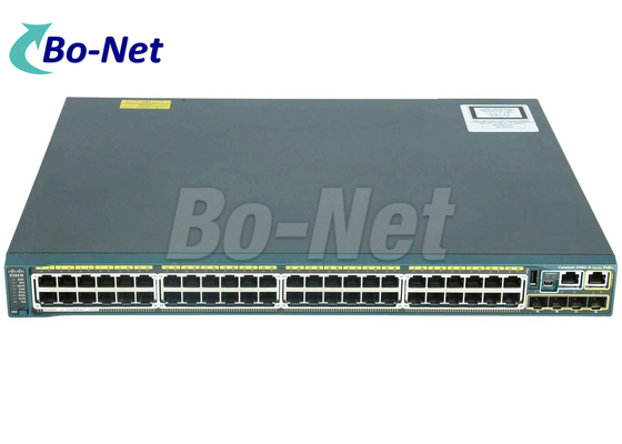 Full POE Used Cisco Switches WS-C2960S-48FPS-L 48 Port 4 SFP 740 Watt 88Gbps